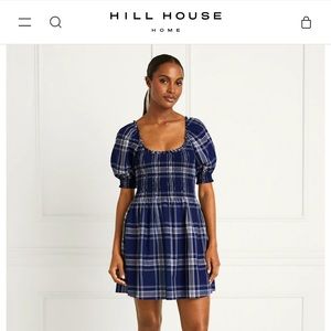 Hill House dress “Naia Nap Dress” blue and white plaid size M worn once